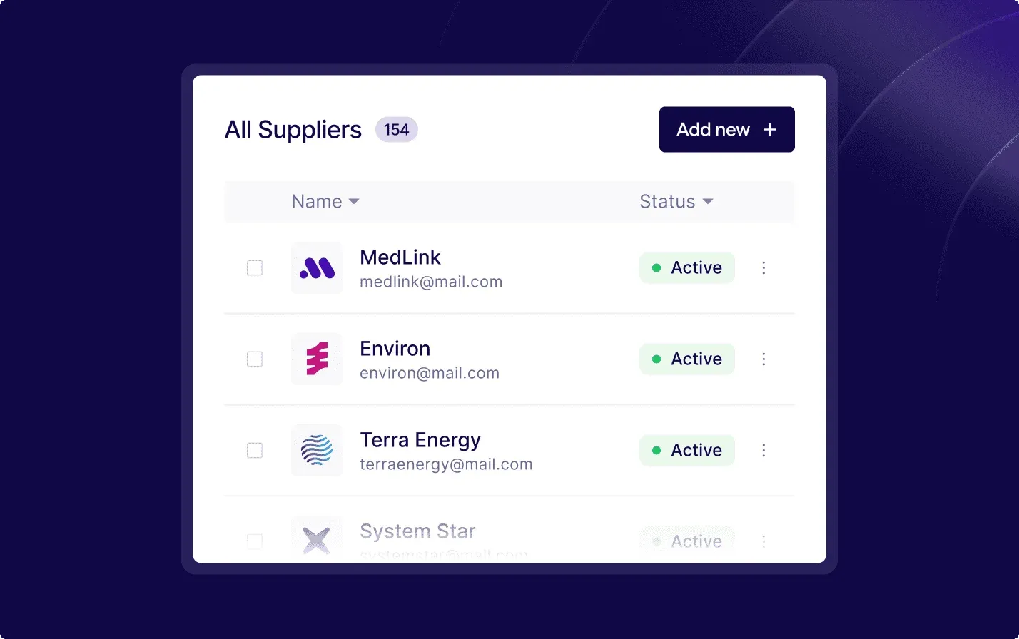 Image for Supplier management